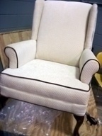 Phillips Restoration Services Upholstery Wing Back Chair Finished View